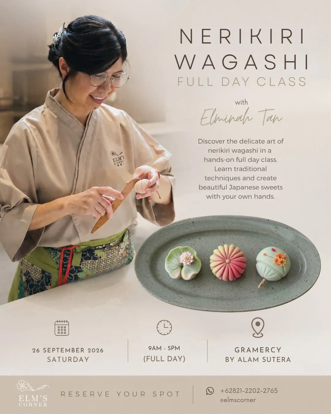 Nerikiri Full-Day Class with Elminah Tan