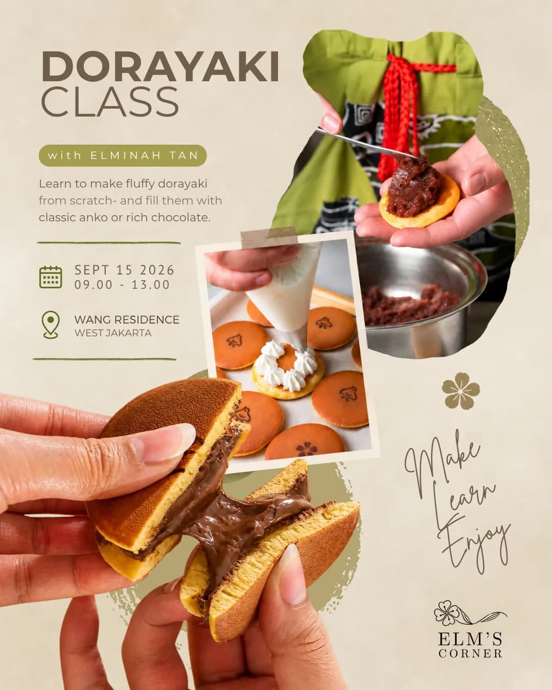 Dorayaki Class bersama Elminah Tan